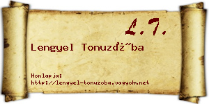 Lengyel Tonuzóba névjegykártya